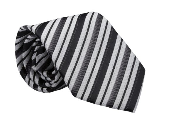 LDS Missionary Tie w/Stripling Warrior Pin (Black Stripe)