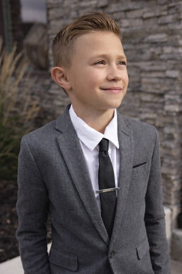 Boy’s Cross Personalized Tie Bar Gift Set with Tie