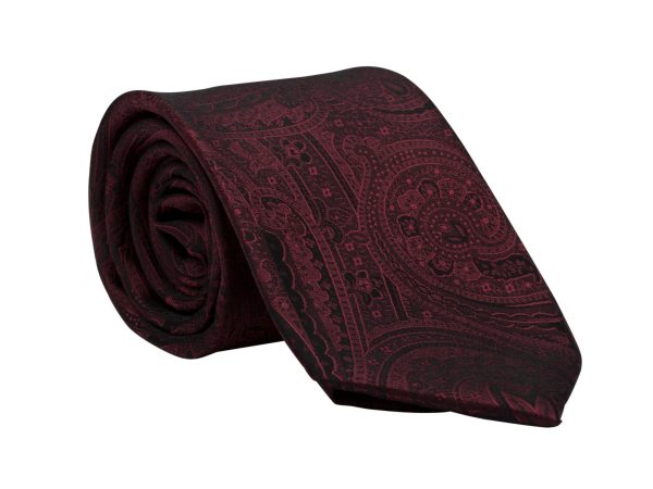 LDS Missionary Tie w/Stripling Warrior Pin (Burgundy)
