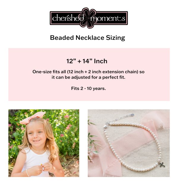 Sterling Silver Simulated Pearl Necklace for Little Girls
