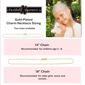 Children’s 14K Gold Plated Open Heart Necklace for Girls