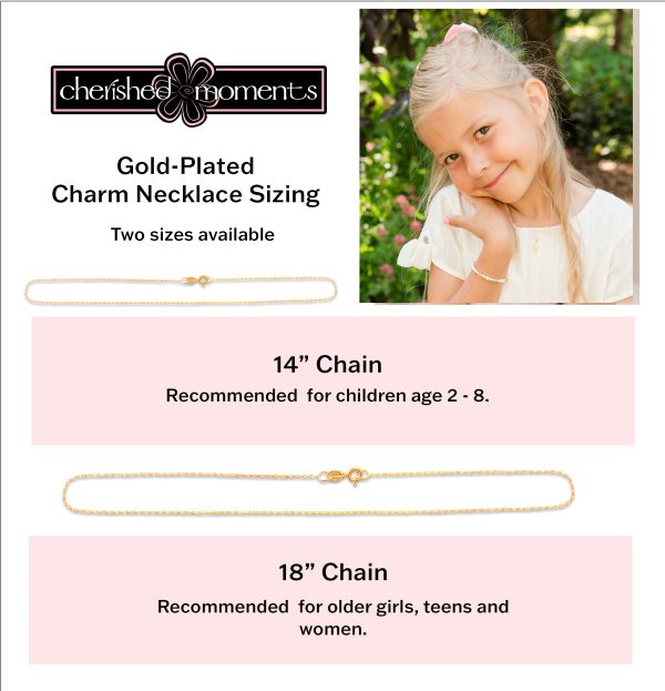 Children’s 14K Gold Plated Open Heart Necklace for Girls
