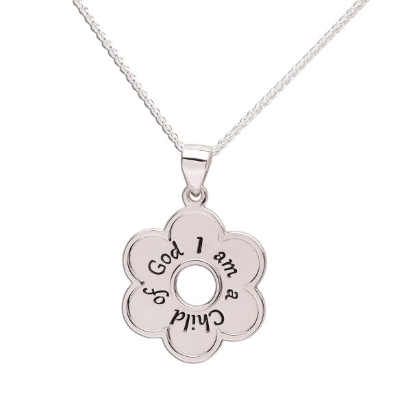I am a Child of God Necklace with Daisy for Girls - Cherished Moments Jewelry