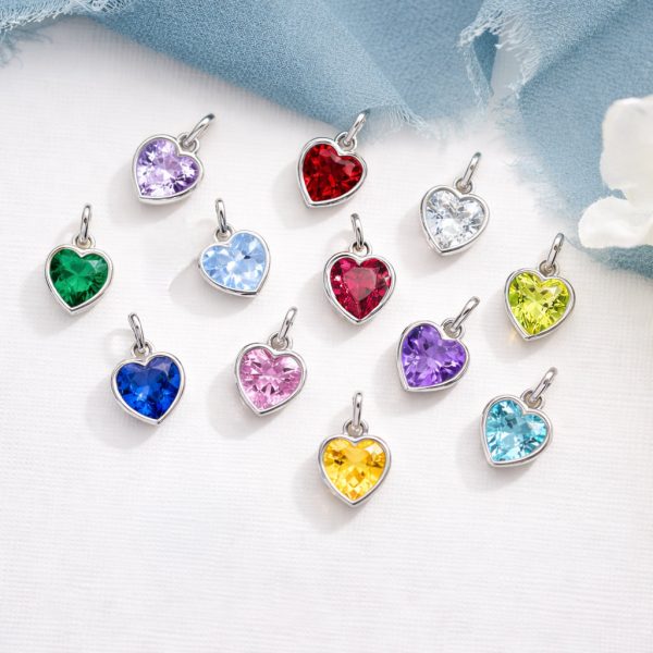 Birthstone Heart Charm