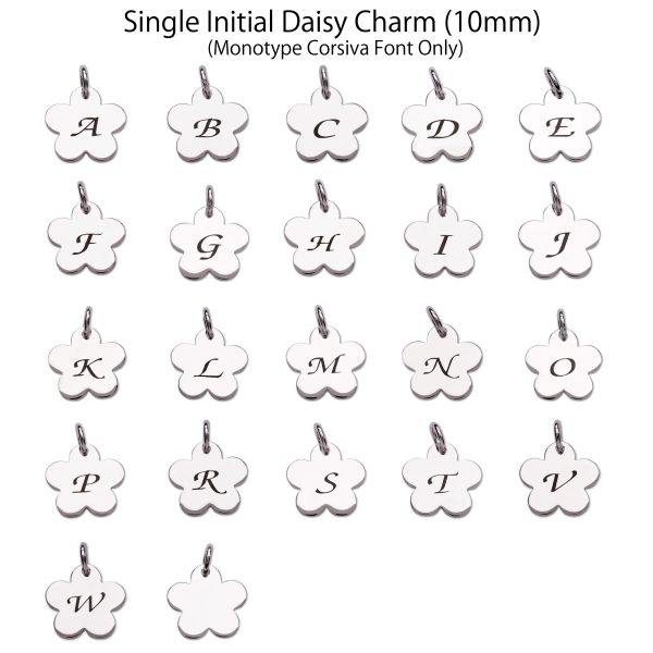 Sterling Silver Initial Daisy Necklace for Little Girls