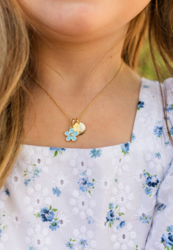 14K-Gold Plated Daisy Necklace for Girls
