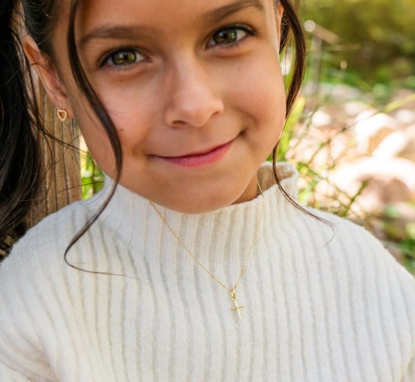Girl’s Simply Faithful 14K Gold-Plated Dainty Cross Necklace