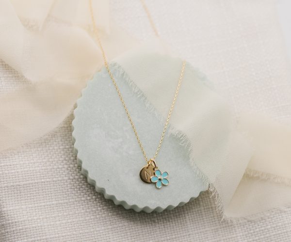14K-Gold Plated Daisy Necklace for Girls