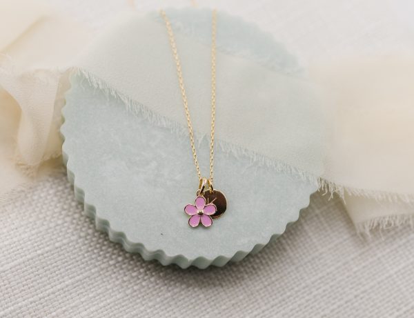 14K-Gold Plated Daisy Necklace for Girls