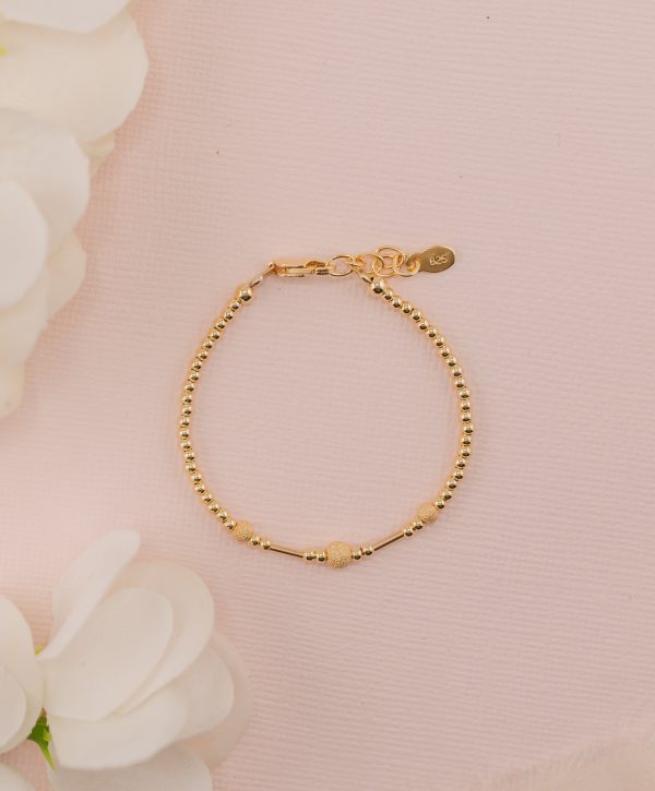 14K Gold-Plated Keepsake Bracelet for Baby, Toddler, or Little Girls