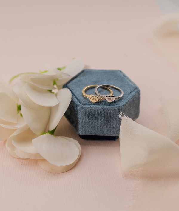 Gold-Plated Heart CTR Ring w/ CZs for Kids, Little Girls, Teens and Missionary