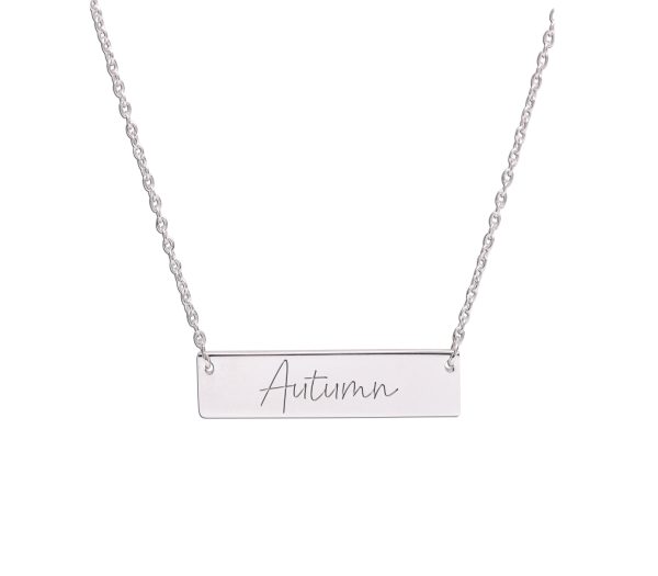 Sterling Silver Children’s or Women’s Bar Necklace