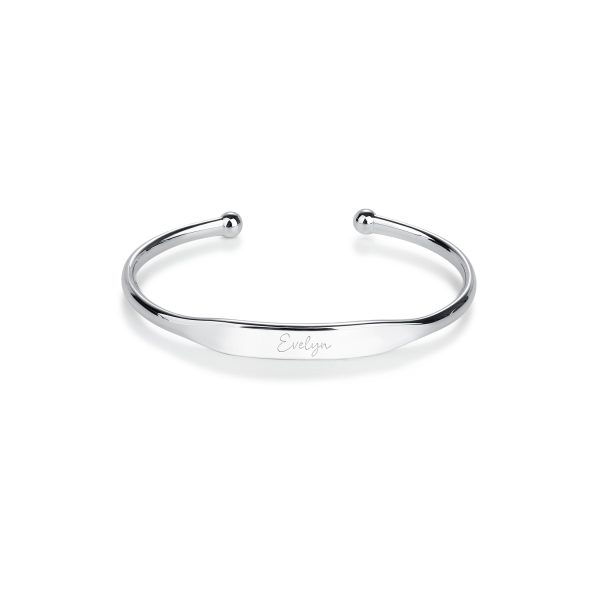 Personalzied Sterling Silver Cuff Bracelet for Kids