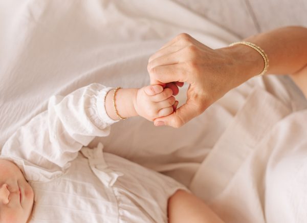 Mom and Me 14K Gold-Plated Dainty Gold Beaded Bracelet