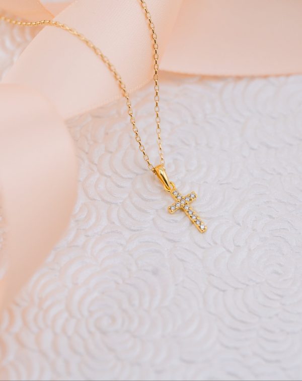 Guiding Light Children’s Cubic Zirconia Cross Necklace