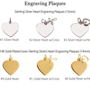 Custom Engraved Heart Charms