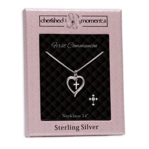First Communion Dancing Cross Necklace for Girls - Cherished Moments Jewelry