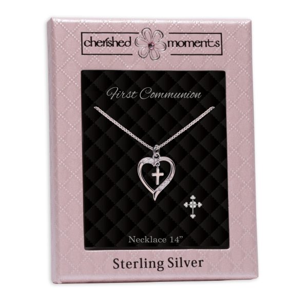 First Communion Dancing Cross Necklace for Girls - Cherished Moments Jewelry