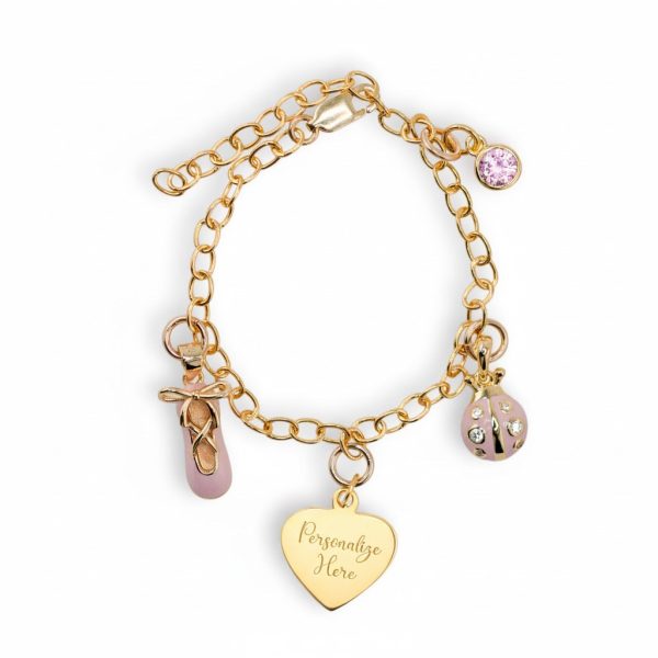 14K Gold-Plated Charms for Bracelets or Necklaces, Individual Charms