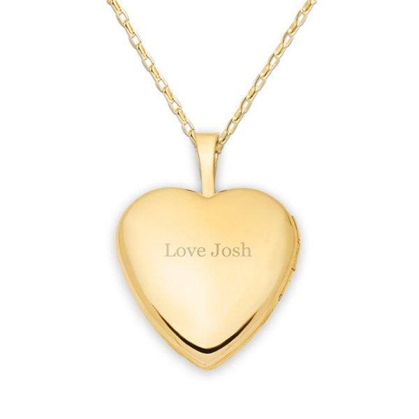 14K Gold-Plated Children’s Personalized Heart Locket Necklace