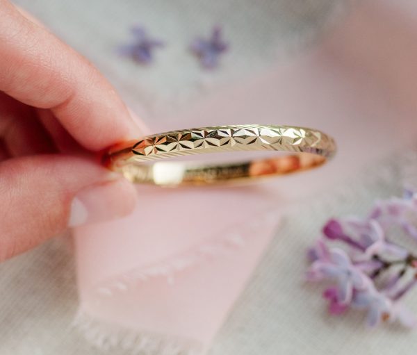 Mom and Me Gold or Silver Bangle Bracelet Set