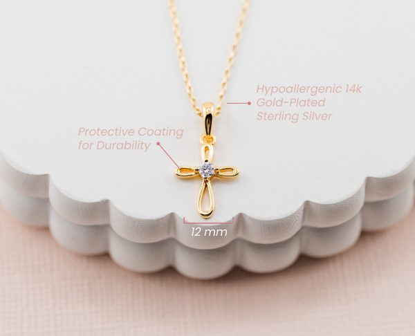 Infinity Cross Necklace for Girl’s with Cubic Zirconia