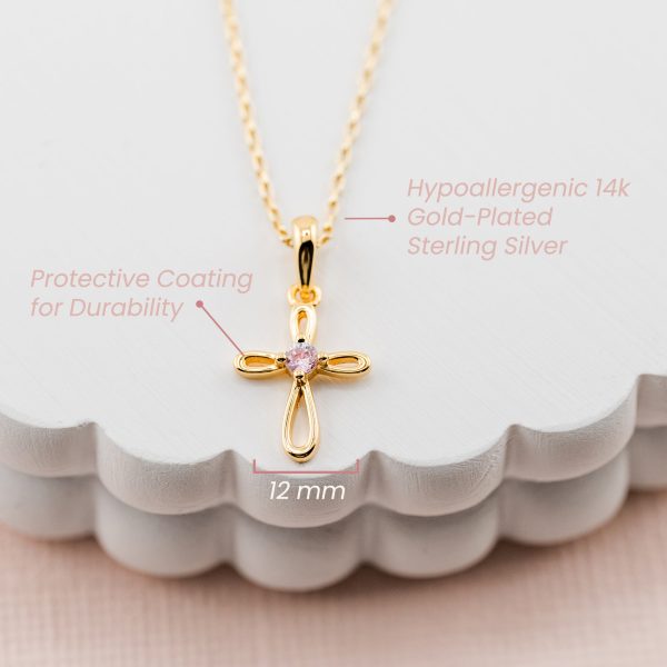 Infinity Cross Necklace for Girl’s with Cubic Zirconia