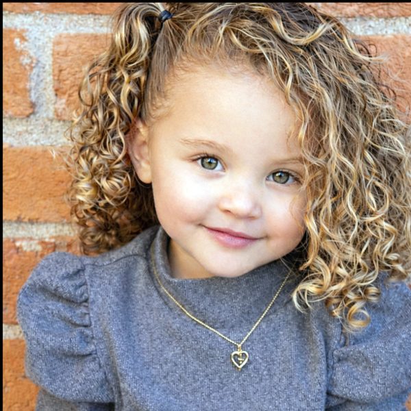 Children’s Dancing Cross Heart Necklace