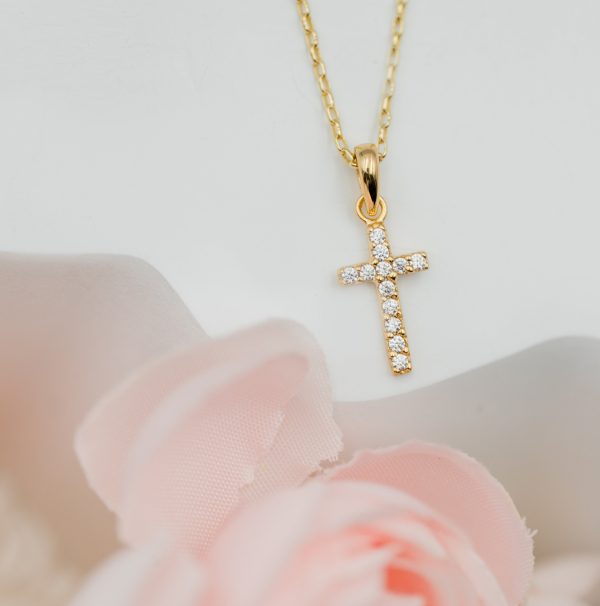 Guiding Light Children’s Cubic Zirconia Cross Necklace