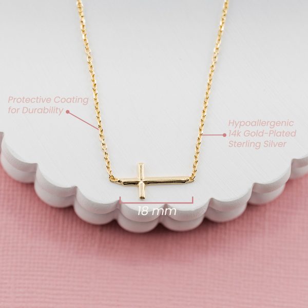 Anchored in Faith Horizontal Cross Necklace for Girls
