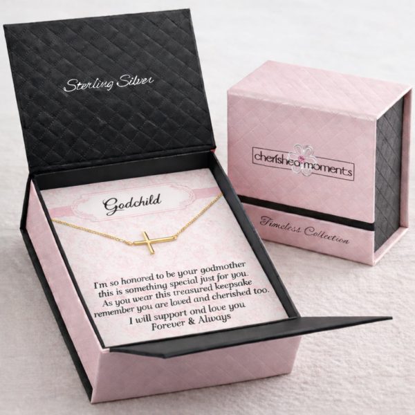 Anchored in Faith Horizontal Cross Necklace for Girls