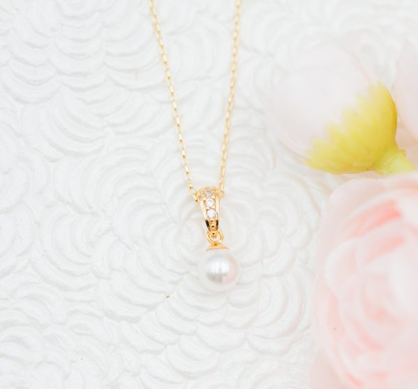 14K Gold-Plated Children’s White Pearl Necklace