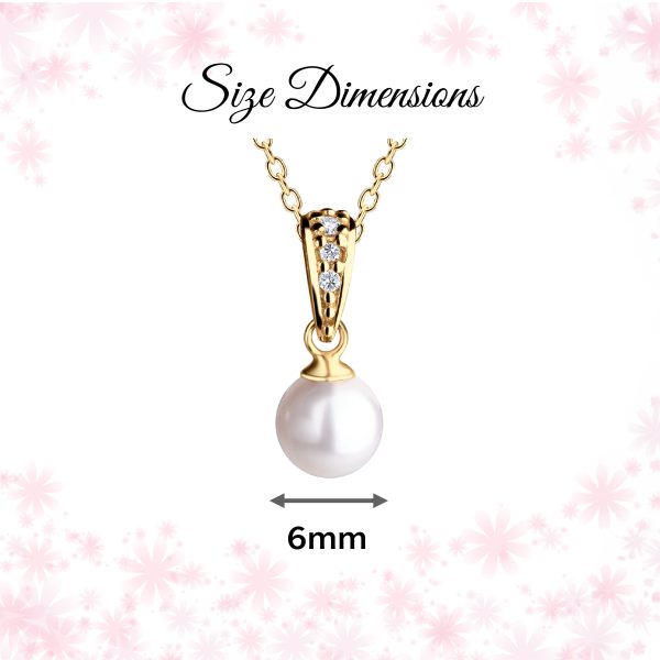 14K Gold-Plated Children’s White Pearl Necklace