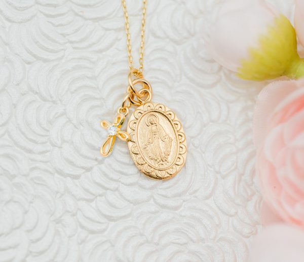 Our Lady of Guadalupe, Virgin Mary Miraculous Medal Necklace