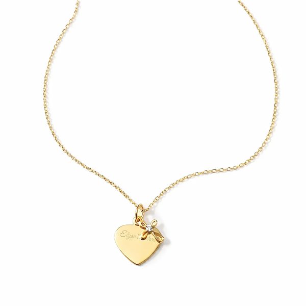 Personalized Heart and Infinity Cross Necklace for Girl’s