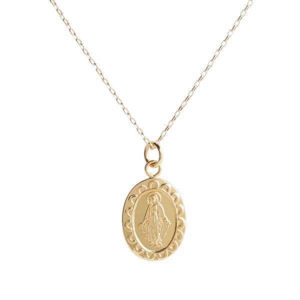 Our Lady of Guadalupe, Virgin Mary Miraculous Medal Necklace