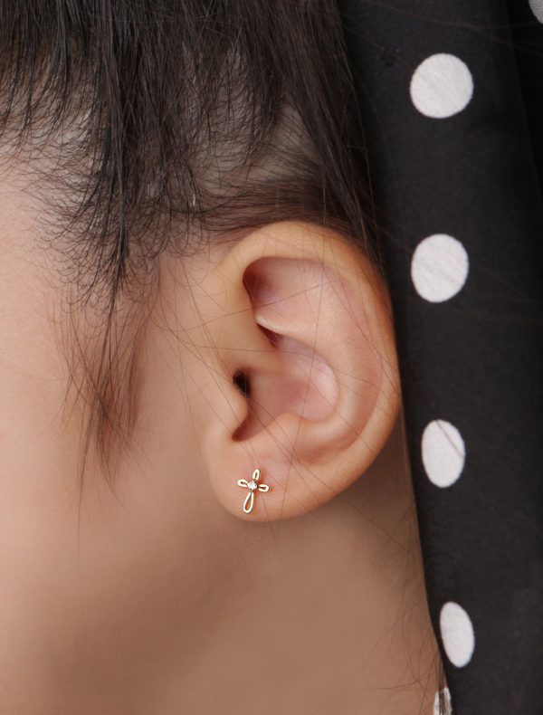 Infinity Cross Earrings for Girl’s with Cubic Zirconia