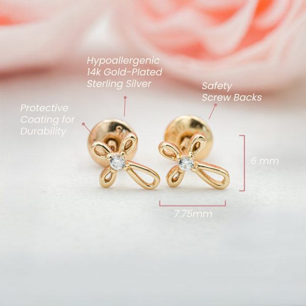 Infinity Cross Earrings for Girl’s with Cubic Zirconia