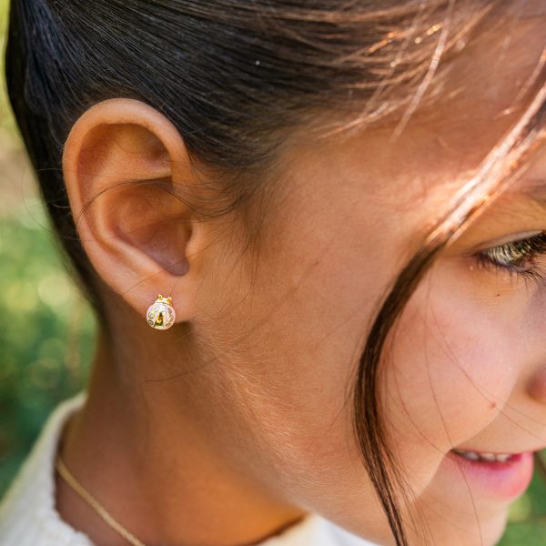 Ladybug Screwback Earring for Toddlers and Little Girls