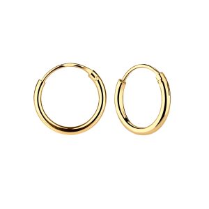 14K Gold-Plated Endless Hoop Earring - Cherished Moments Jewelry