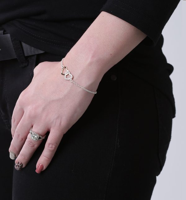Mom and Me Bracelet Set – Double Hearts Gold-Plated/Sterling Silver