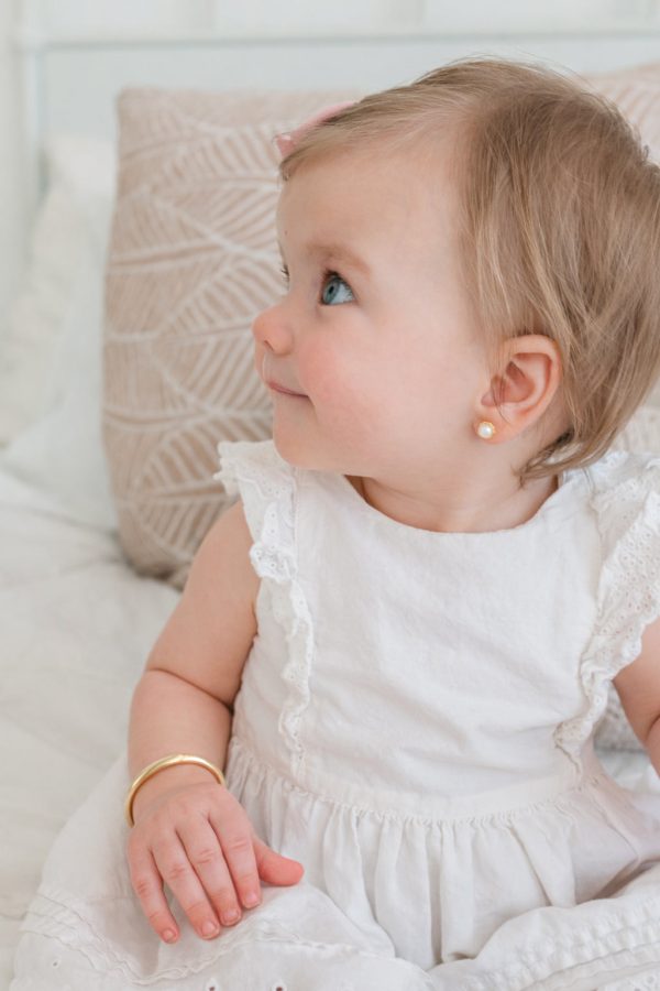 Sterling Silver Baby Bangle Bracelet with FREE Engraving – Bangle (Classic)