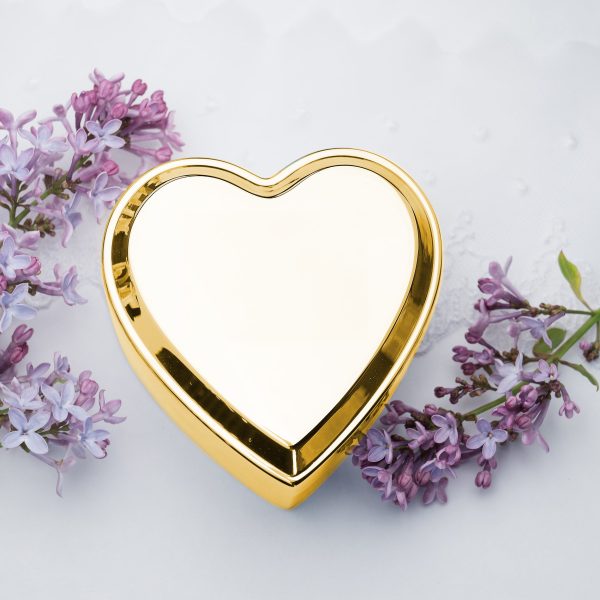Custom Silver or Gold Heart Dance Jewelry Box with Engraving for Girls