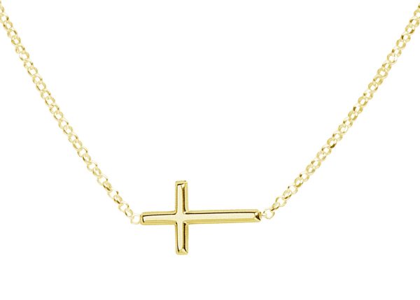 Anchored in Faith Horizontal Cross Necklace for Girls