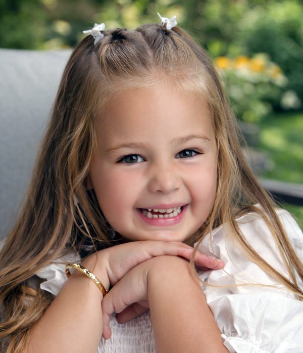 14K Gold Plated Etched Bangle Bracelet for Babies and Little Girls with FREE Engraving