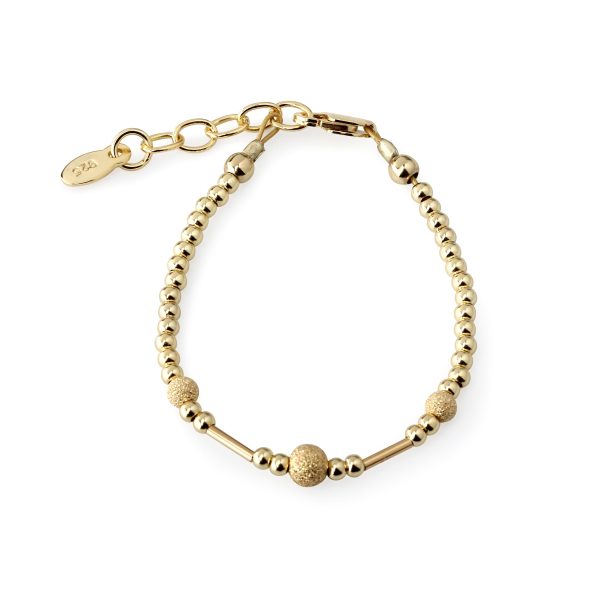 14K Gold-Plated Keepsake Bracelet for Baby, Toddler, or Little Girls
