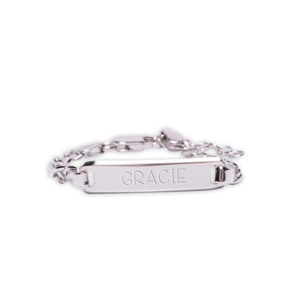 14K Gold-Plated or Sterling Silver I.D. Bracelet for Kids with FREE Engraving-Classic