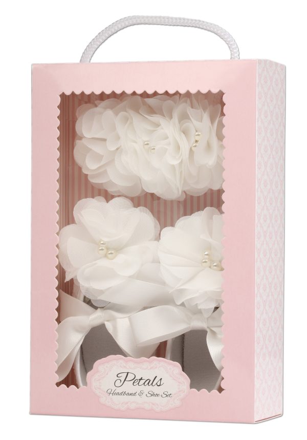 Ivory Lace Baptism Shoe and Headband Set (KSG-083-Shoe Set)