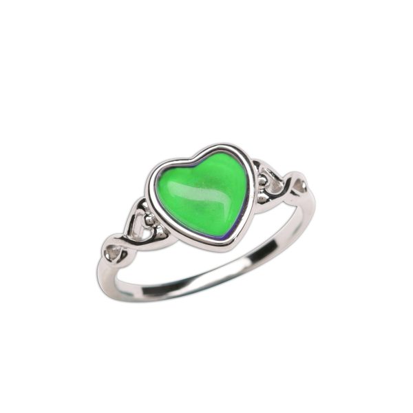 Sterling Silver Girl’s Mood Ring (Heart)