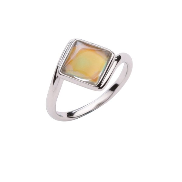 Sterling Silver Girl’s Mood Ring (Square)